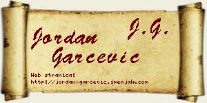 Jordan Garčević vizit kartica